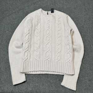 VTG Y2K GAP Womens Wool/Angora Rabbit Chain Stitch Sweater Size M Preppy Boho